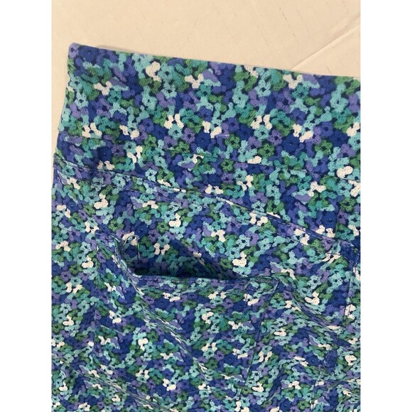 Soft Surroundings Petite Small Super Stretch Capri Pants Cropped Floral Blue - Picture 12 of 12